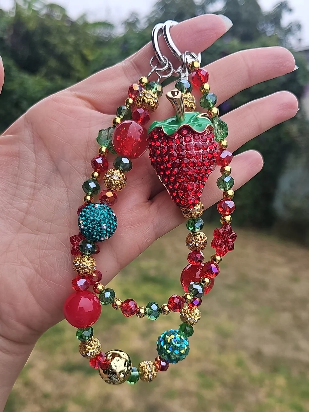Strawberry Purse Charm